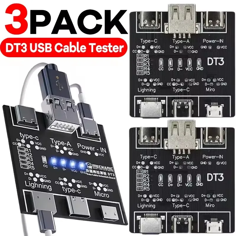 Micro Usb Cable - 1-3Pcs DT3 USB Tester Data Cable