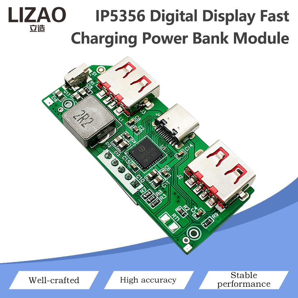 IP5356 Digital Display Fast Ch - Li Ion Charger Module ulasan dan harga