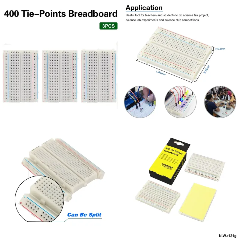 DIY Electronic STEM 3PCS 400 P - Breadboard 400 Point ulasan dan harga