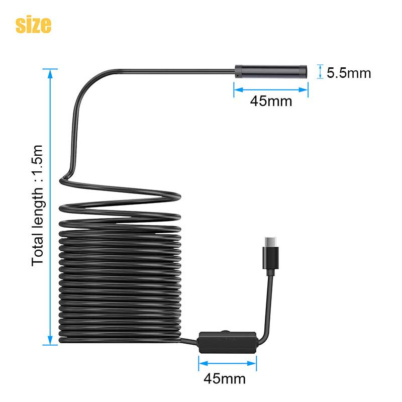 New 5.5MM Android Endoscope Ca - Micro Usb Cable ulasan dan harga