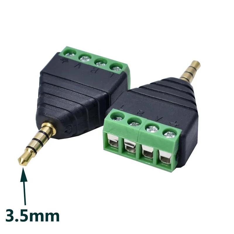 5/20/100PCS  3.5mm Stereo 4 Po - Screw Terminal Block ulasan dan harga