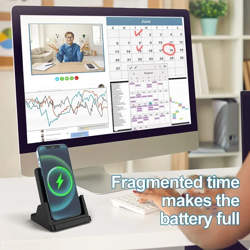 30W Wireless Charger Pad Stand - Micro Usb Cable ulasan dan harga